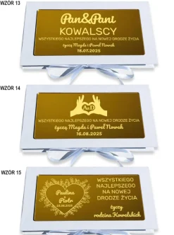 Pudełko na Pieniądze Ślub - Prezent na Ślub dla Pary Młodej Nowożeńców