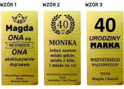 Pudełko na Wino Alkohol z Grawerem - prezent na urodziny dla kobiety faceta mężczyzny
