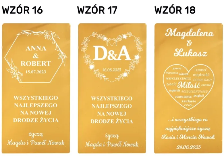 Pudełko na Wino z grawerem - prezent na Ślub Ślubny dla Pary Młodej