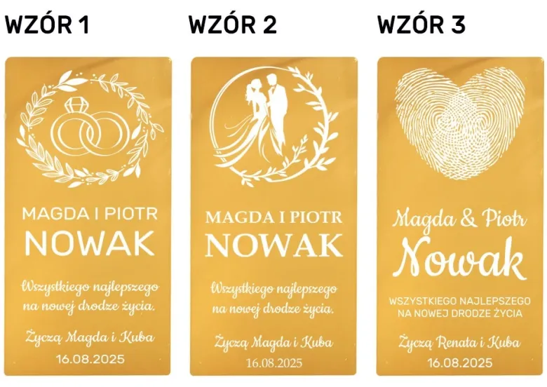 Pudełko na Wino z grawerem - prezent na Ślub Ślubny dla Pary Młodej