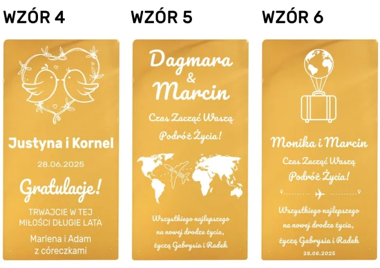 Pudełko na Wino z grawerem - prezent na Ślub Ślubny dla Pary Młodej