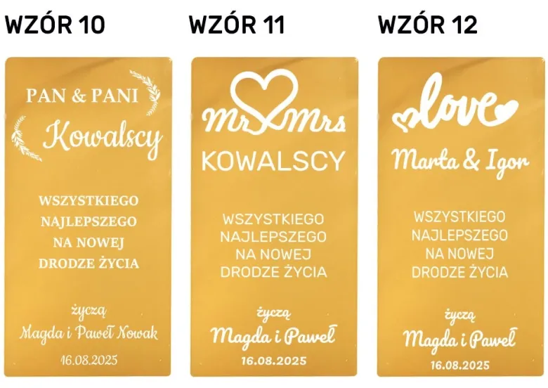 Pudełko na Wino z grawerem - prezent na Ślub Ślubny dla Pary Młodej