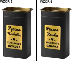 Pudełko Puszka na Herbatę Kawę dla Babci i Dziadka - prezent na Dzień Babci i Dziadka Urodziny Święta