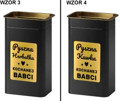 Pudełko Puszka na Herbatę Kawę dla Babci i Dziadka - prezent na Dzień Babci i Dziadka Urodziny Święta