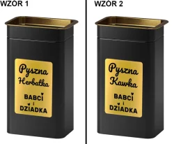 Pudełko Puszka na Herbatę Kawę dla Babci i Dziadka - prezent na Dzień Babci i Dziadka Urodziny Święta