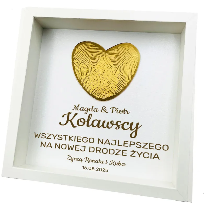Ramka Pamiątka Ślubu - Prezent na Ślub dla Młodej Pary