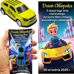 Resorak z Napędem + Życzenia - Prezent na Dzień Chłopaka Przedszkole Szkoła Autko Samochodzik
