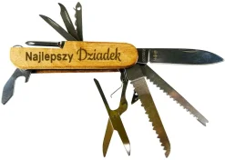 Scyzoryk Multitool 14w1 z Grawerem dla Dziadka - Prezent na Dzień Babci i Dziadka Święta Urodziny