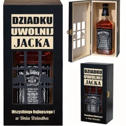 Skrzynka na alkohol dla Dziadka - prezent na Dzień Babci i Dziadka Urodziny Święta