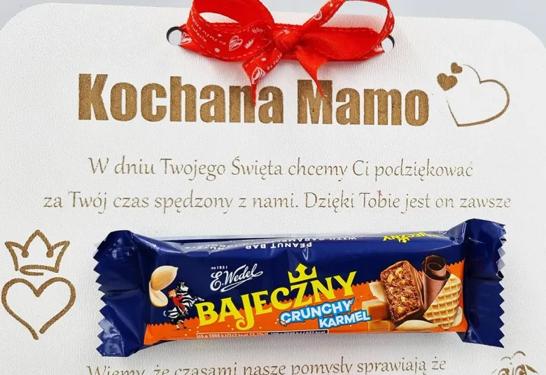 Słodka Tabliczka na Dzień Mamy - Biała