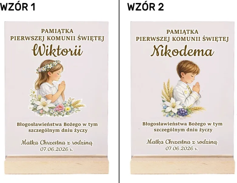 Statuetka Prezent na Komunię Świętą - Pamiątka Pierwszej Komunii Świętej dla Chłopca Dziewczynki