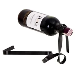 Stojak na wino WSTĄŻKA - CZARNA