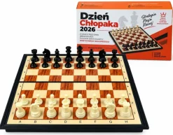 Szachy Magnetyczne + Życzenia - Prezent na Dzień Chłopaka do Szkoły Pracy Przedszkola Klasy dla Kolegów Chłopców
