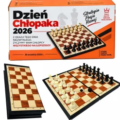 Szachy Magnetyczne + Życzenia - Prezent na Dzień Chłopaka do Szkoły Pracy Przedszkola Klasy dla Kolegów Chłopców