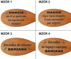 Szczotka do włosów dla łysego z grawerem - prezent dla łysego