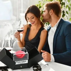 Szkatułka na Biżuterię z Wieczną Różą - prezent na Dzień Kobiet dla nauczycielki mamy żony