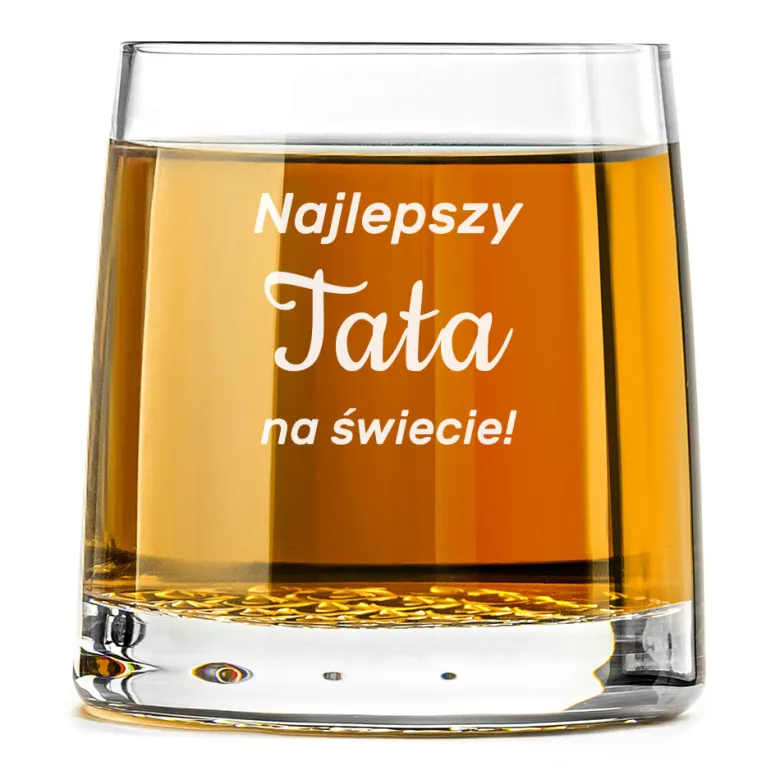Szklanka do whisky KROSNO dla Taty z grawerem - prezent na Dzień Ojca Święta Urodziny