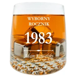 Szklanka do whisky KROSNO z grawerem - prezent na 18 40 50 60 urodziny święta dla faceta mężczyzny chłopaka