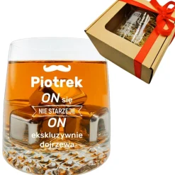 Szklanka do whisky KROSNO z grawerem - prezent na 18 40 50 60 urodziny święta dla faceta mężczyzny chłopaka