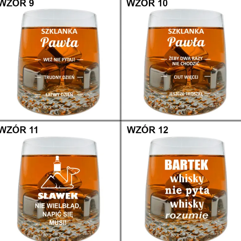 Szklanka do whisky KROSNO z grawerem - prezent na 18 40 50 60 urodziny święta dla faceta mężczyzny chłopaka