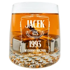 Szklanka do whisky KROSNO z grawerem - prezent na 18 40 50 60 urodziny święta dla faceta mężczyzny chłopaka