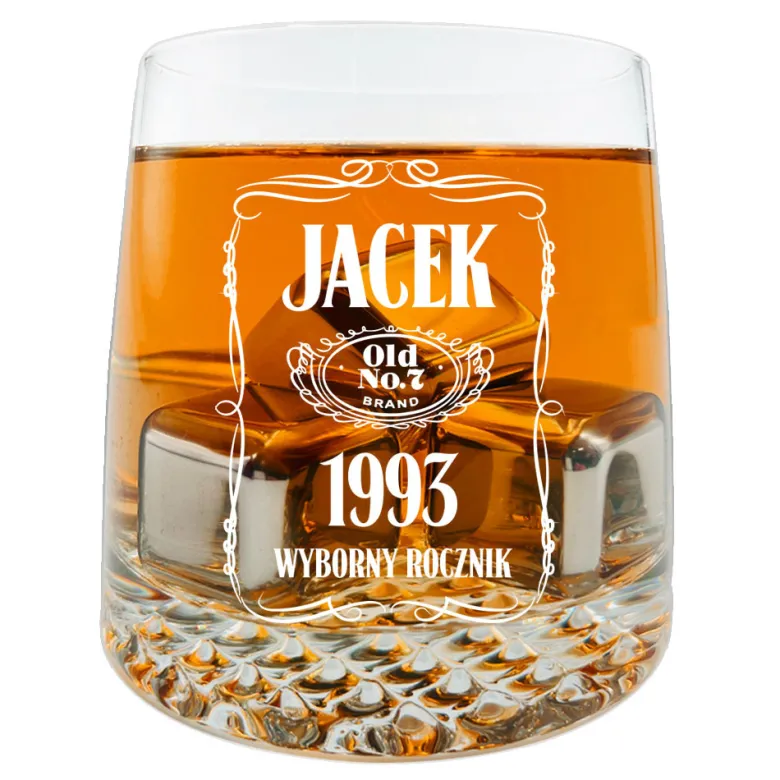 Szklanka do whisky KROSNO z grawerem - prezent na 18 40 50 60 urodziny święta dla faceta mężczyzny chłopaka