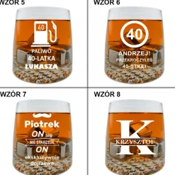Szklanka do whisky KROSNO z grawerem - prezent na 18 40 50 60 urodziny święta dla faceta mężczyzny chłopaka