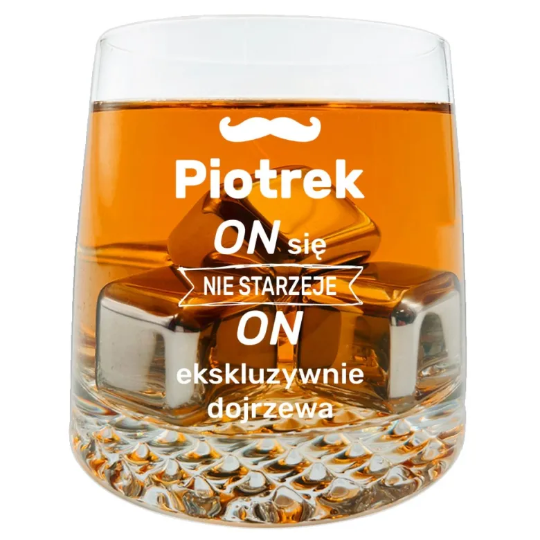 Szklanka do whisky KROSNO z grawerem - prezent na 18 40 50 60 urodziny święta dla faceta mężczyzny chłopaka