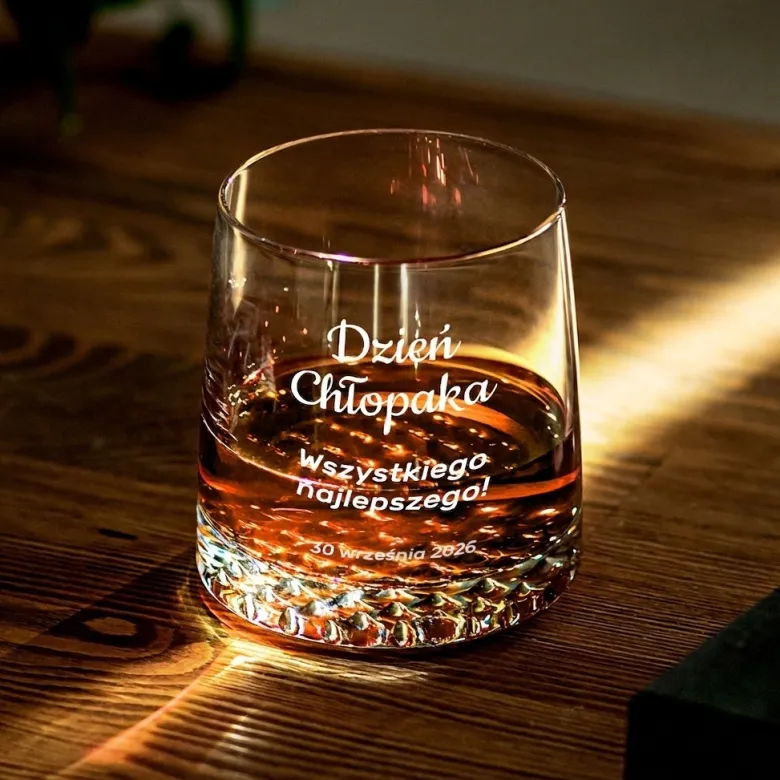 Szklanka do Whisky z grawerem - prezent na Dzień Chłopaka dla kolegi z pracy