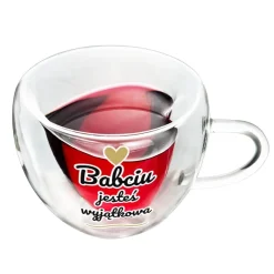 Szklanka Termiczna Serce dla Babci - Prezent na Dzień Babci i Dziadka Święta