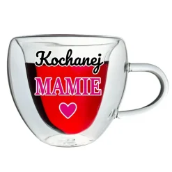 Szklanka Termiczne Serce Kochanej Mamie - prezent dla Mamy na Dzień Mamy Matki Urodziny Święta Kubek