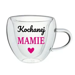 Szklanka Termiczne Serce Kochanej Mamie - prezent dla Mamy na Dzień Mamy Matki Urodziny Święta Kubek