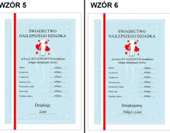 Świadectwo z Czerwonym Paskiem dla Babci i Dziadka - prezent dla dziadków na Dzień Babci i Dziadka