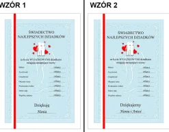 Świadectwo z Czerwonym Paskiem dla Babci i Dziadka - prezent dla dziadków na Dzień Babci i Dziadka