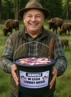 Wiadro Grzybiarza - Śmieszny Prezent dla Grzybiarza Taty Dziadka Męża