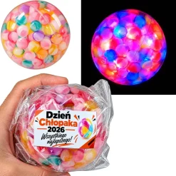 Świecąca Piłka Kula LED + Życzenia - Prezent na Dzień Chłopaka do Szkoły Przedszkola Klasy