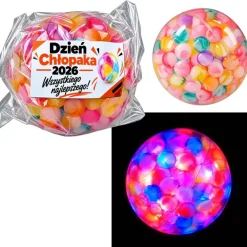 Świecąca Piłka Kula LED + Życzenia - Prezent na Dzień Chłopaka do Szkoły Przedszkola Klasy