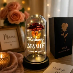 Wieczna Róża Kochanej Mamie- Prezent dla Mamy na Dzień Matki Święta Urodziny