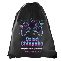 Worek Plecak dla Fana Gier - Prezent na Dzień Chłopaka dla Chłopców ze Szkoły Przedszkola