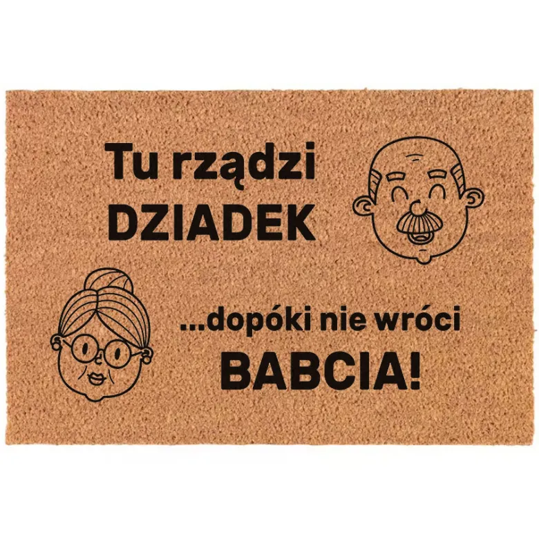 Wycieraczka pod drzwi - prezent dla Babci i Dziadka