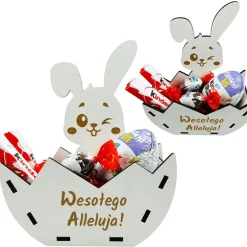 Zając Wielkanocny Koszyczek na Słodycze - Prezent na Wielkanoc Zajączka dla Dzieci