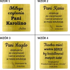 Zakładka do książki z grawerem dla Nauczyciela - prezent na Dzień Nauczyciela Zakończenie Roku
