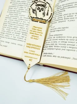 Zakładka do książki z grawerem - prezent na Dzień Nauczyciela