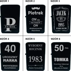 Zapalniczka z grawerem - prezent dla faceta mężczyzny męża taty na 18 30 40 50 60 urodziny święta