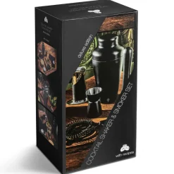 Zestaw barmański shaker do drinków + zestaw do wędzenia whisky 2w1