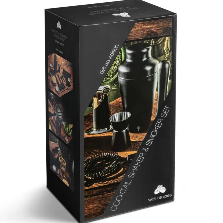 Zestaw barmański shaker do drinków + zestaw do wędzenia whisky 2w1