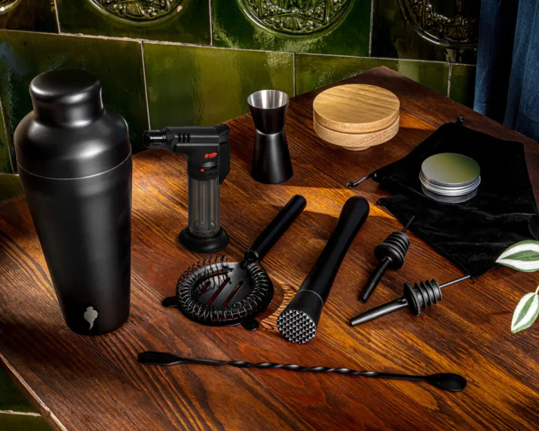 Zestaw barmański shaker do drinków + zestaw do wędzenia whisky 2w1