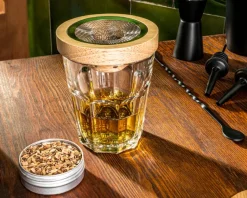 Zestaw barmański shaker do drinków + zestaw do wędzenia whisky 2w1