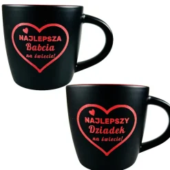 Zestaw dla Babci i Dziadka 2x Kubek Ceramiczny z Grawerem - Prezent na Dzień Babci i Dziadka