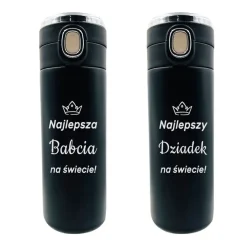Zestaw dla Babci i Dziadka 2x Kubek Termiczny z Grawerem - Prezent na Dzień Babci i Dziadka